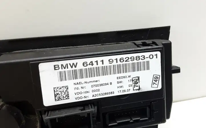 BMW 3 E90 E91 (2005 - 2012) 9162983 Блок управления климат-контролем — фото 3