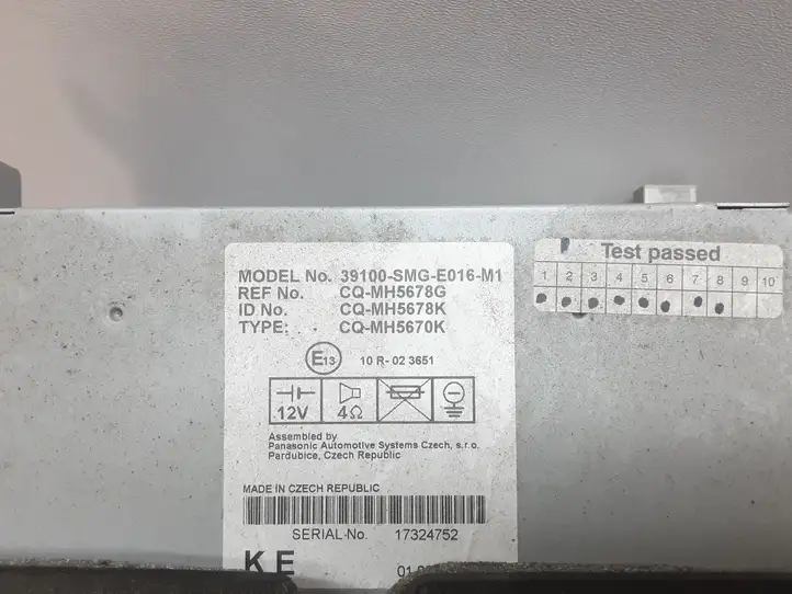 Honda Civic (2006 - 2011) 39100SMGE016M1 Магнитола / мультимедийная система — фото 4