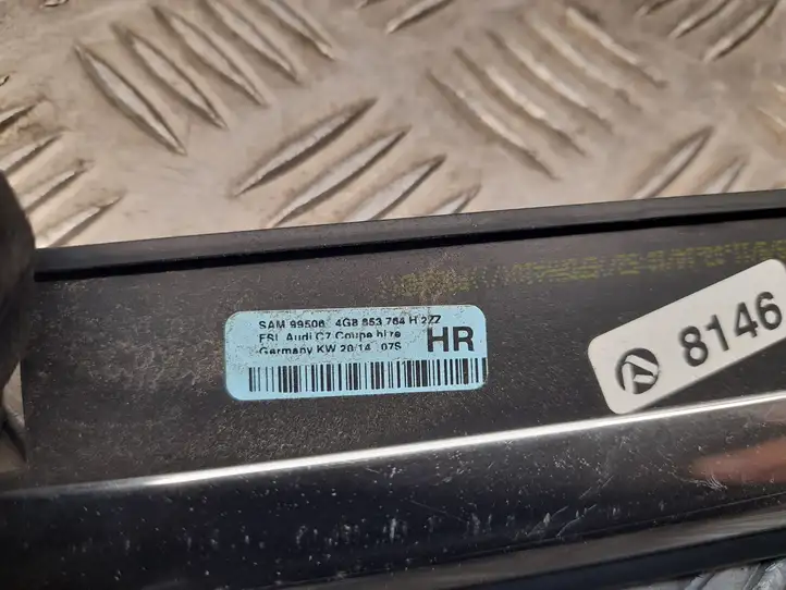Audi A7 S7 4G (2010 - 2014) 4G8853764H Накладка стекла задней двери — фото 3