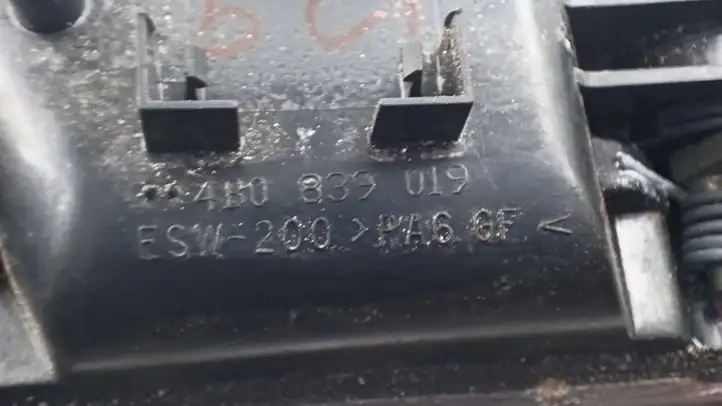 Audi A6 S6 C5 4B (2001 - 2004) 4B0839019 Внутренняя ручка задней двери — фото 3