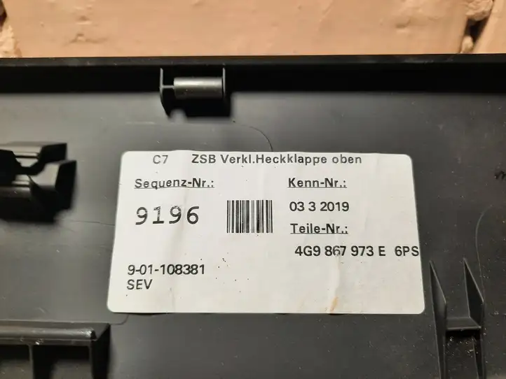 Audi A6 C7 (2014 - 2018) 4G9867973E Верхняя обшивка у окна — фото 6