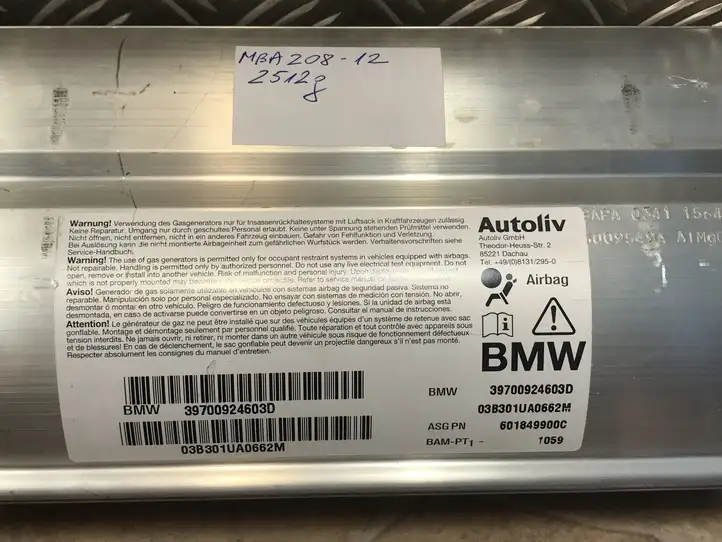 BMW 6 E63 E64 (2002 - 2010) 39700924603 Подушка безопасности пассажира — фото 6