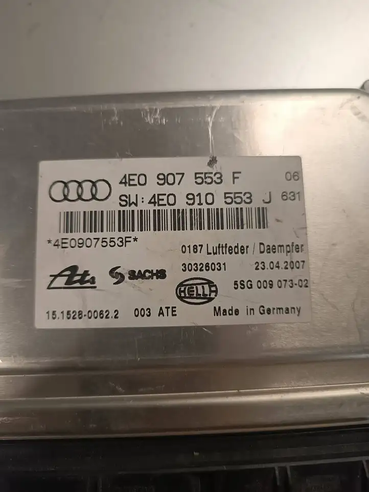 Audi A8 S8 D3 4E (2005 - 2007) 4E0907553F Блок управления подвеской — фото 4