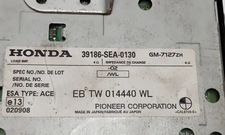 Honda Accord (2003 - 2007) 39186SEA0130 Усилитель звука — фото 3