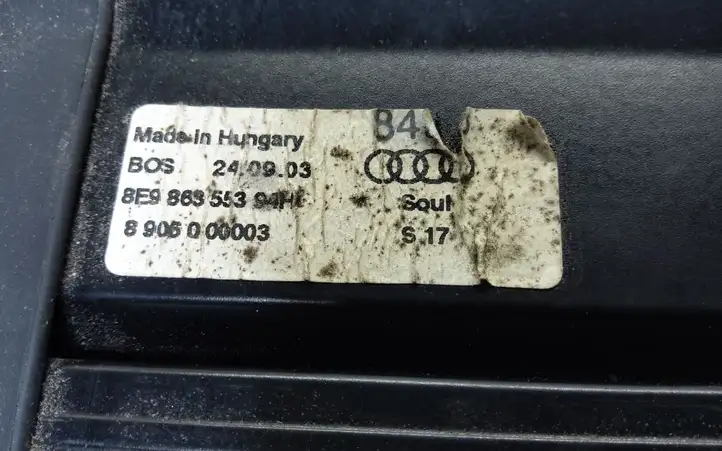 Audi A4 S4 B6 8E 8H (2000 - 2006) 8E986355394H Шторка — фото 2