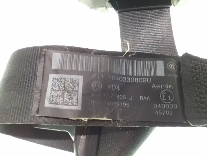 Volkswagen PASSAT B7 (2011 - 2014) 3C9857805J Задний ремень безопасности — фото 3