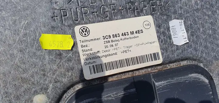 Volkswagen PASSAT B7 (2011 - 2014) Пол багажника — фото 3