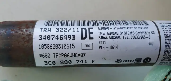 Volkswagen PASSAT B7 (2011 - 2014) Боковая подушка безопасности шторка — фото 2