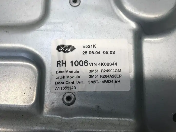 Ford Focus C-MAX (2003 - 2010) 3M51R24994GM Стеклоподъемник задней двери без мотора — фото 4