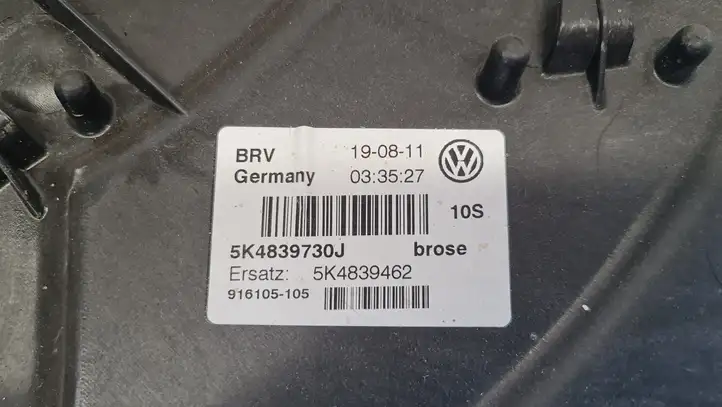 Volkswagen Golf VI (2009 - 2013) 5K4839730J Стеклоподъемник задней двери без мотора — фото 2