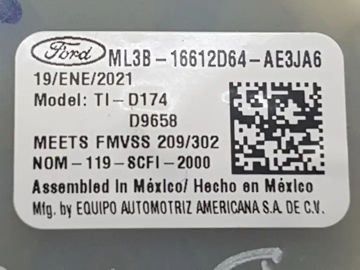 Ford F150 (2020 - ) ML3B16612D64 Передний ремень безопасности — фото 6