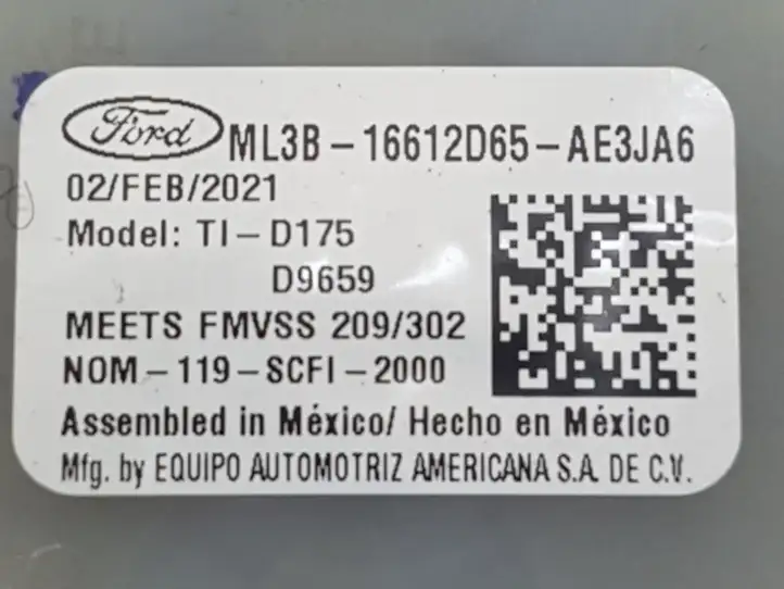 Ford F150 (2020 - ) ML3B16612D65 Передний ремень безопасности — фото 5