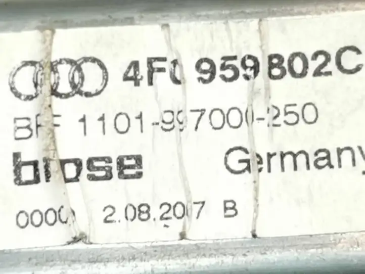 Audi A6 S6 C6 4F (2008 - 2011) 4F0959802C Стеклоподъемник задней двери — фото 3