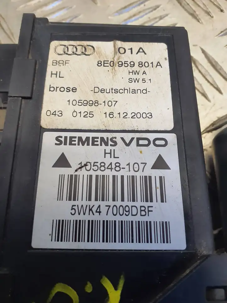 Audi A4 S4 B6 8E 8H (2000 - 2006) 8E0959801A Стеклоподъемник передней двери (комплект) — фото 7