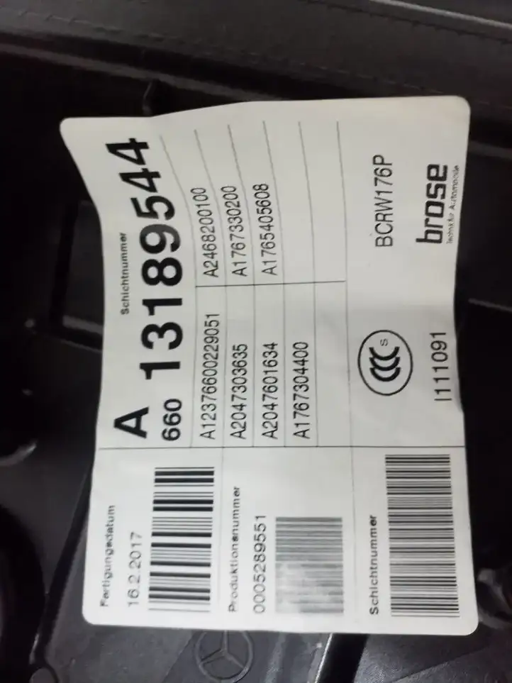 Mercedes-Benz A W176 (2012 - 2018) Стеклоподъемник передней двери (комплект) — фото 2