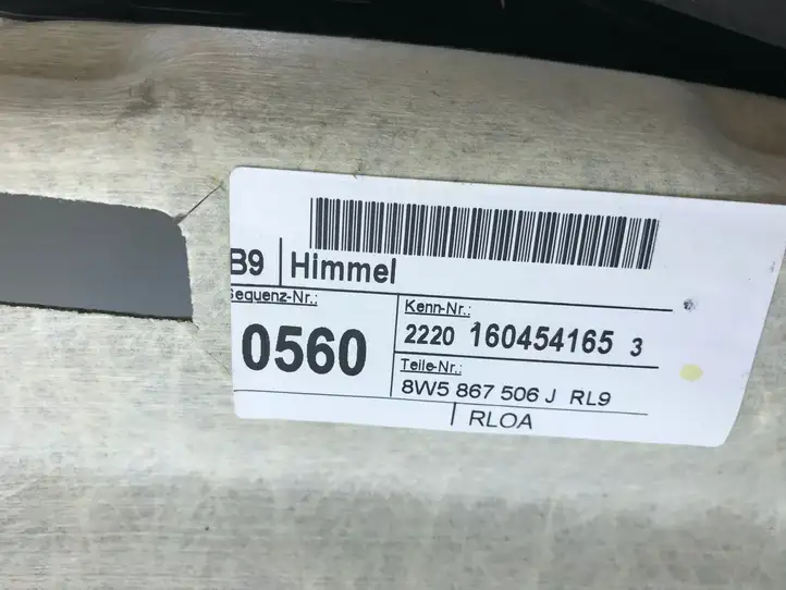 Audi A4 S4 B9 (2015 - 2019) 8W5867506J Крыша — фото 4