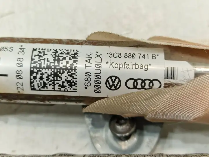 Volkswagen PASSAT CC (2008 - 2012) 3C8880741B Боковая подушка безопасности шторка — фото 2