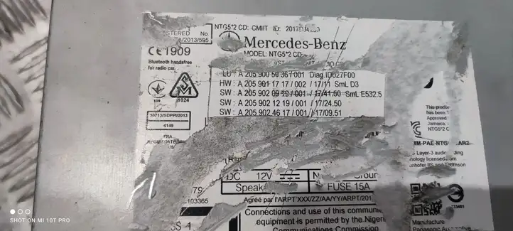Mercedes-Benz C W205 (2014 - 2021) A2059005036 Магнитола / мультимедийная система — фото 2