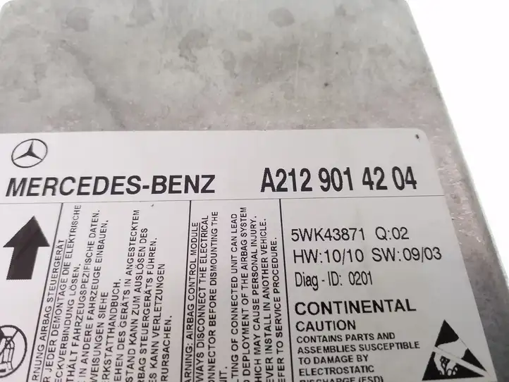 Mercedes-Benz E W212 (2009 - 2016) A2129014204 Блок управления SRS — фото 4