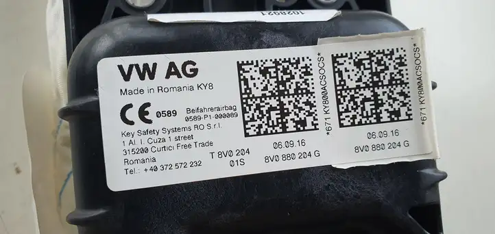 Volkswagen Golf VII (2013 - 2019) Подушка безопасности пассажира — фото 2