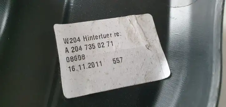 Mercedes-Benz C W204 (2007 - 2014) Молдинги задней двери — фото 5