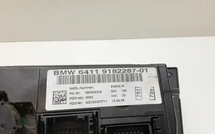 BMW 3 E90 E91 (2005 - 2012) 9182287 Блок управления климат-контролем — фото 3