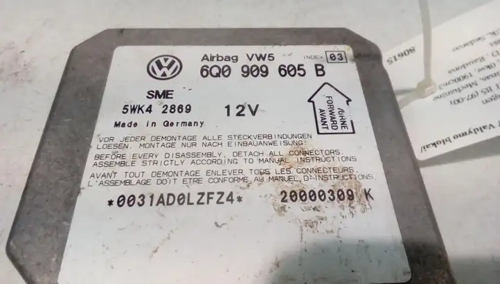 Volkswagen PASSAT B5 (1997 - 2000) 6Q0909605B Блок управления SRS — фото 3