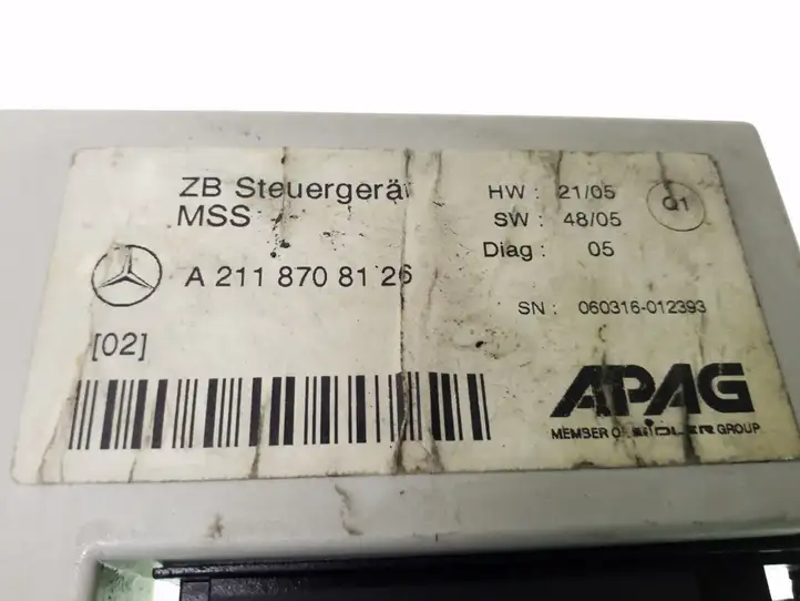 Mercedes-Benz E W211 (2002 - 2009) A2118708126 Прочие блоки управления — фото 3