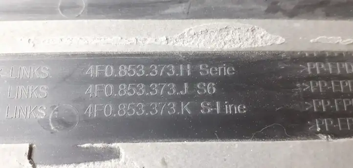 Audi A6 S6 C6 4F (2004 - 2008) 4F0853374K Внутренняя отделка переднего порога — фото 9