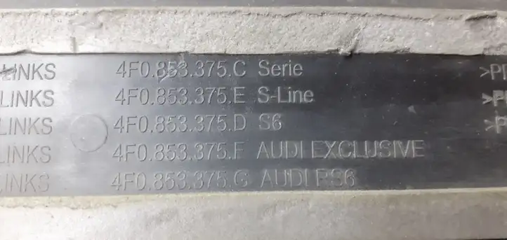 Audi A6 S6 C6 4F (2004 - 2008) 4F0853374K Внутренняя отделка переднего порога — фото 13