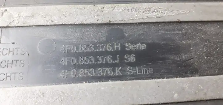 Audi A6 S6 C6 4F (2004 - 2008) 4F0853374K Внутренняя отделка переднего порога — фото 14