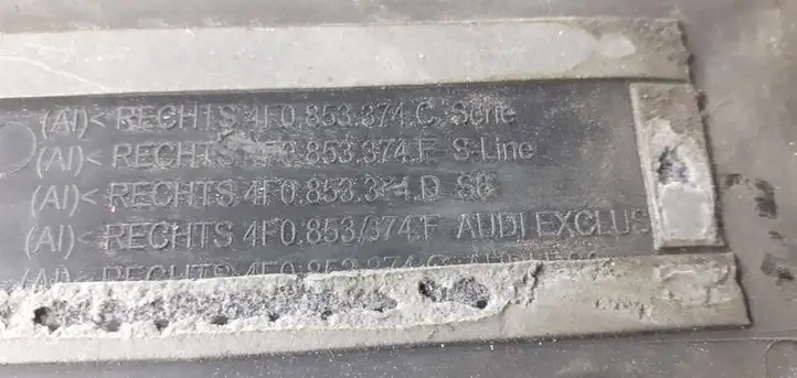 Audi A6 S6 C6 4F (2004 - 2008) 4F0853374K Внутренняя отделка переднего порога — фото 17