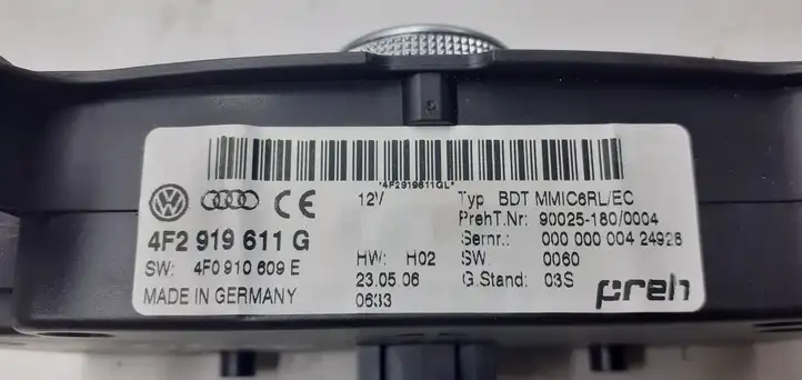 Audi A6 S6 C6 4F (2004 - 2008) 4F2919611G Контроллер мультимедийной системы — фото 8