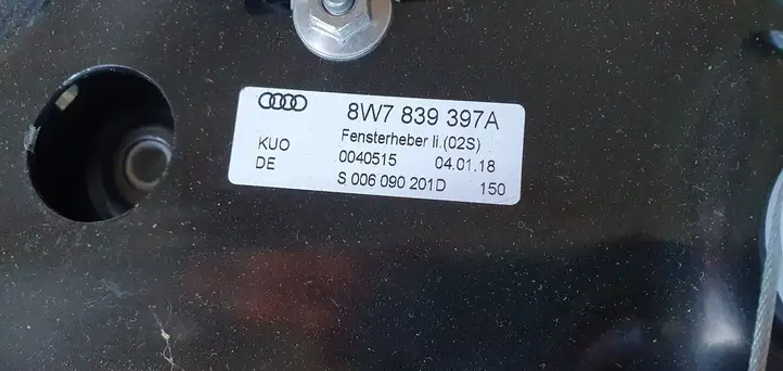 Audi A5 (2016 - ) Стеклоподъемник передней двери (комплект) — фото 7