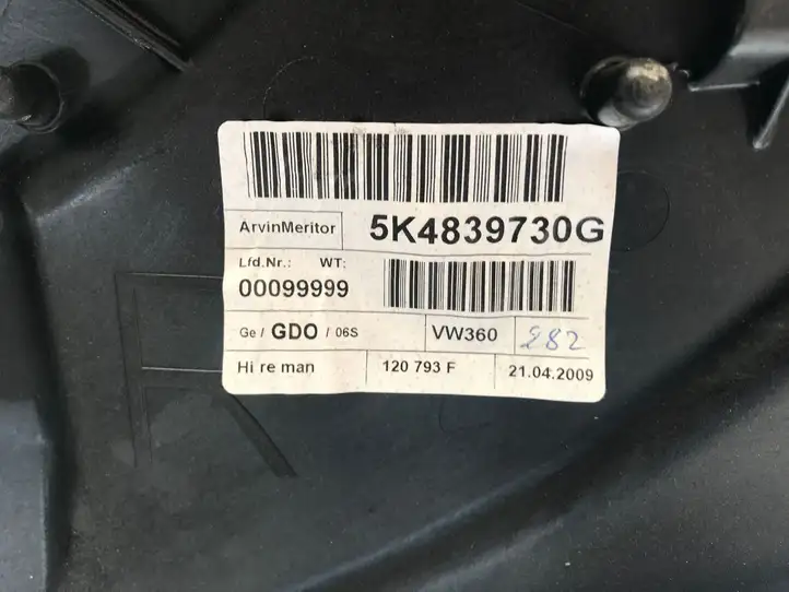 Volkswagen Golf VI (2009 - 2013) 5K4839730G Механический стеклоподъемник задней двери — фото 5