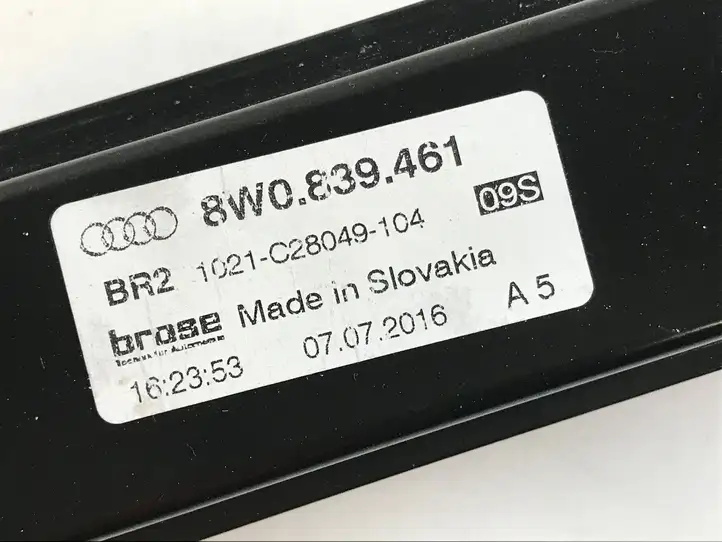 Audi A4 S4 B9 (2015 - 2019) 8W0839461 Стеклоподъемник задней двери без мотора — фото 3