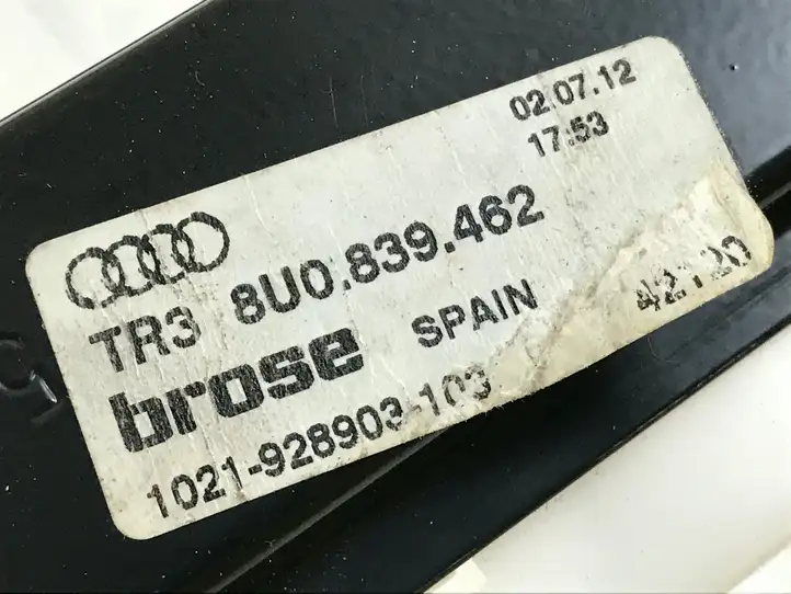 Audi Q3 8U (2011 - 2014) 8U0839462 Стеклоподъемник задней двери без мотора — фото 3