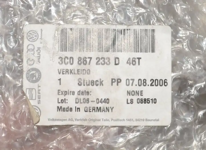 Volkswagen PASSAT B6 (2005 - 2010) 3C0867233D Обшивка стойки A — фото 6