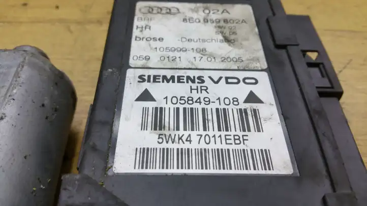Audi A4 S4 B7 8E 8H (2004 - 2009) 8E0959802A Стеклоподъемник задней двери — фото 6