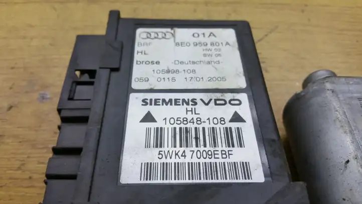 Audi A4 S4 B7 8E 8H (2004 - 2009) 8E0959801A Стеклоподъемник задней двери — фото 5