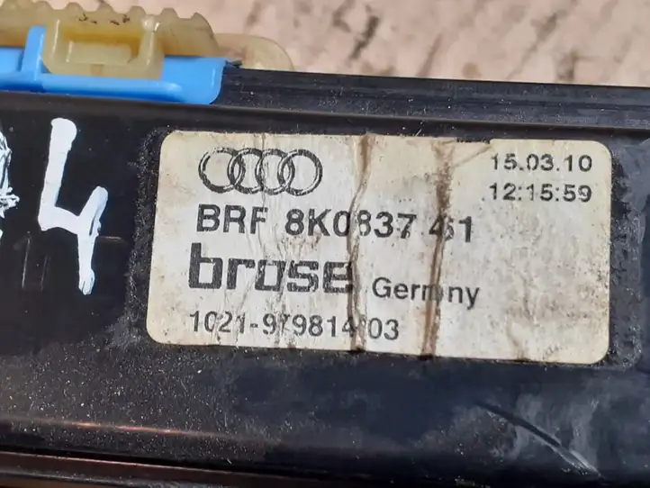 Audi A4 S4 B8 8K (2007 - 2011) BRF8K0837461 Электростеклоподъемник передний (комплект) — фото 3