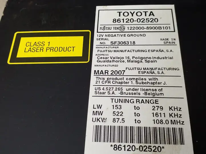 Toyota Auris 150 (2006 - 2012) 8612002520 Магнитола / мультимедийная система — фото 9