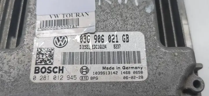Volkswagen Touran I (2003 - 2010) 03G906021GB Блок управления двигателем (ЭБУ) — фото 4