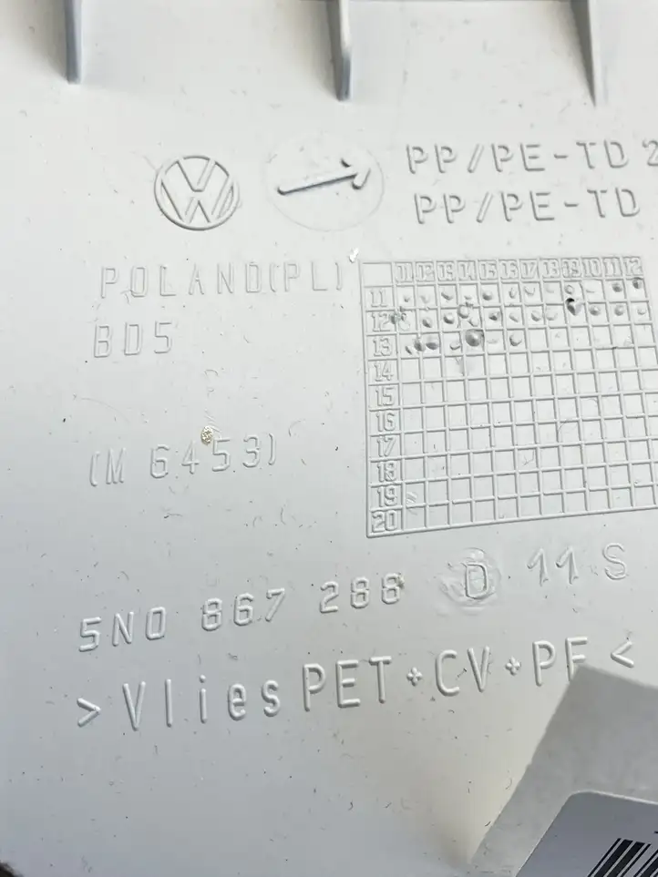Volkswagen Tiguan (2011 - 2016) 5N0867288 Верхняя обшивка стойки D — фото 4