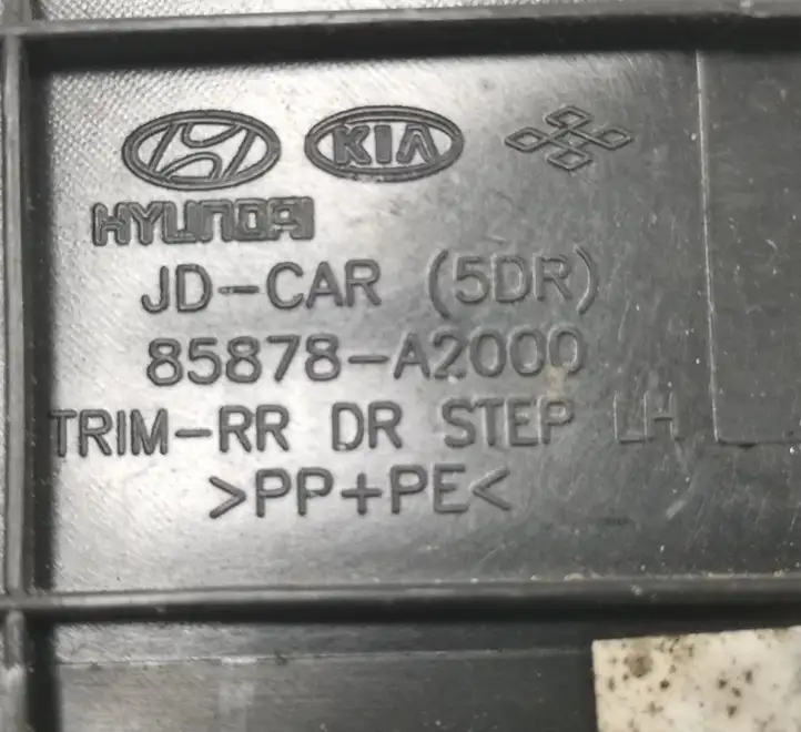 Kia Ceed (2012 - 2015) 85878A2000 Внутренняя отделка заднего порога — фото 2