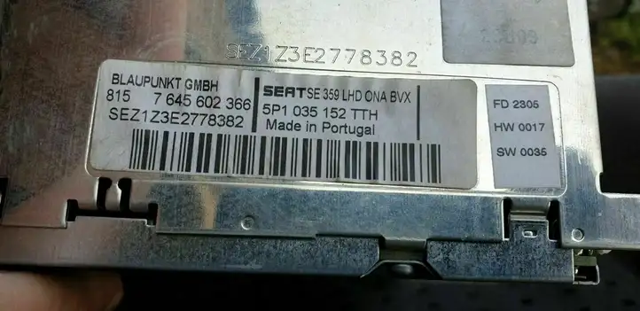 Seat Altea (2004 - 2009) 5P1035152TTH Магнитола / мультимедийная система — фото 7