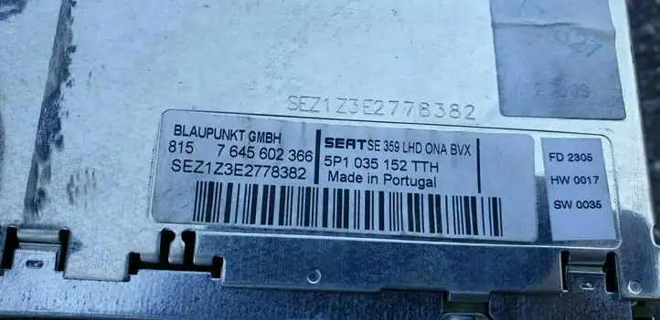 Seat Altea (2004 - 2009) 5P1035152TTH Магнитола / мультимедийная система — фото 9