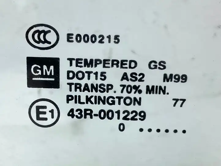 Chevrolet Volt I (2010 - 2015) 43R001229 Стекло задней двери — фото 2