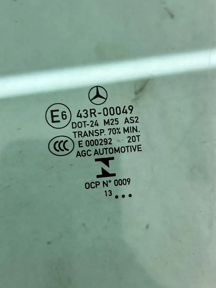 Mercedes-Benz E W212 (2009 - 2016) 43R00049 Стекло задней двери — фото 2