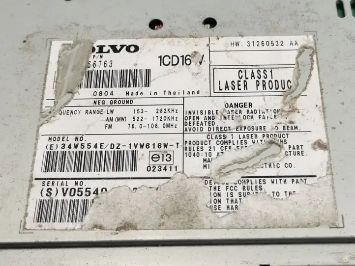 Volvo V50 (2004 - 2008) 31260532AA Магнитола / мультимедийная система — фото 2